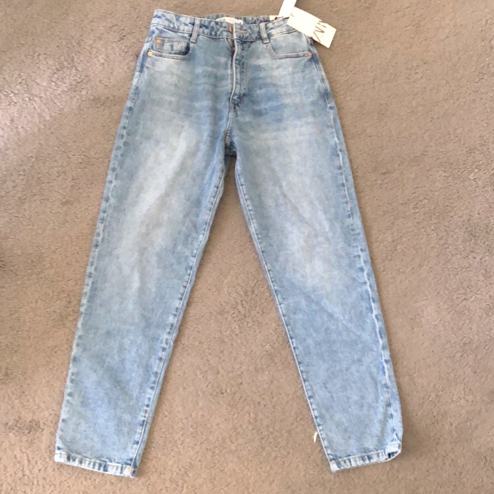 Zara denim high rise jeans